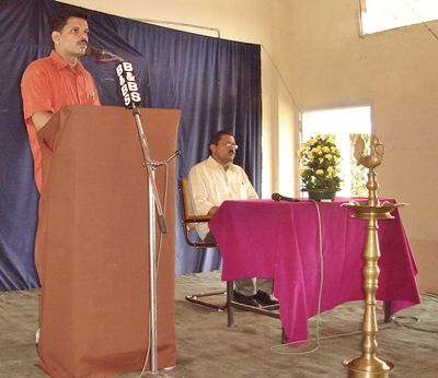    Welcome speech by Binu k Varghese  (Kalolsavam Convener) 